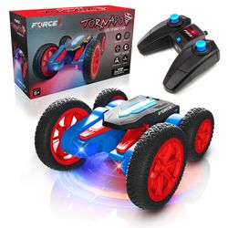 force1 tornado red led remote control car for kids