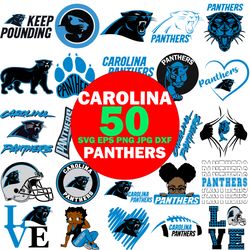 carolina panthers svg logo file bundle for cricut fpl