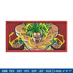 super broly embroidery design, dragon ball embroidery, anime design, embroidery file, anime shirt, digital download