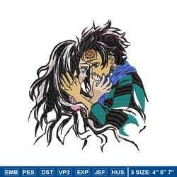 tanjiro and nezuko kamado embroidery design, kimetsu no yaiba embroidery, anime design, anime shirt, digital download