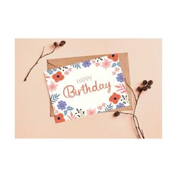 simple happy birthday card instant download printable happy greeting cards unique instant 7x5 cards instant download pdf