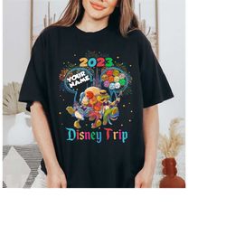 custom name three caballeros disney trip 2023 shirt, donald jose panchito personalized disney world balloon t-shirt, dis