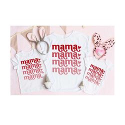 valentine svg png, mama & mini, retro love more svg, hearts design, mommy and me png, silhouette, cricut svg cut file, s