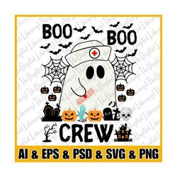 ghost svg | boo boo crew nurse halloween svg | ghost png | spooky svg | the boo crew svg | funny halloween svg | hallowe