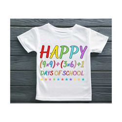 math formula 100 days of school shirt teacher boy girl gifts t-shirt