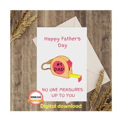 happy fathers day card | dad card | fathers day gift | tape measure