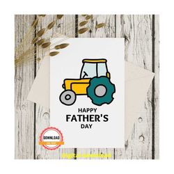 funny fathers day| happy fathers day | birthday card | farm father's day | dad card | tractor fathers day card | fathers