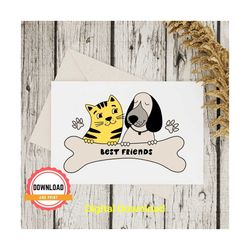 funny best friend card |instant download | digital download pdf