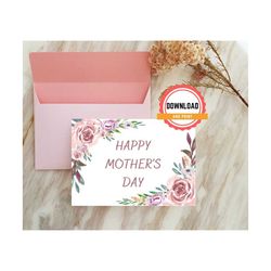 printable mother's day card | happy mother's day card | mothers day card download | digital download mothers day card |