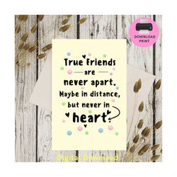 friendship card, best friend card, missing a friend, far away friend, friendship quotes, positivity card, miss you card,