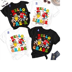 back to school shirt, hello pre-k shirt, hello kinder garten shirt, hello 1st grade shirt, hello 2nd grade shirt, well c