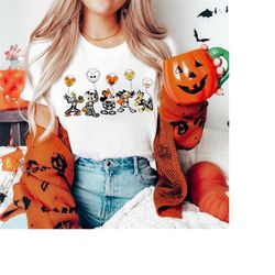 disney halloween skeleton shirt, disney halloween 2023 matching shirt, disney balloon shirt, mickey minnie and friends,d