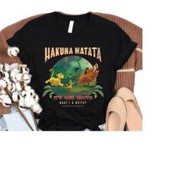 disney lion king hakuna matata motto simba timon pumbaa shirt, disneyland family matching shirt, magic kingdom tee, wdw