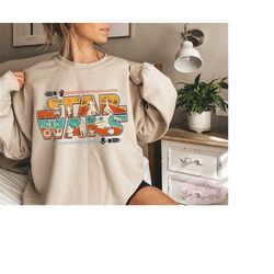 star wars sweatshirt, disney star wars sweatshirt, retro star wars shirt, galaxy edge shirt, yoda sweatshirt, disney gro