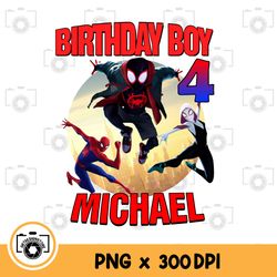 spidey birthday boy png. instant download files for printing, graphic, and more