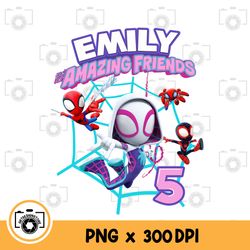 spidey birthday girl png. instant download files for printing, graphic, and more