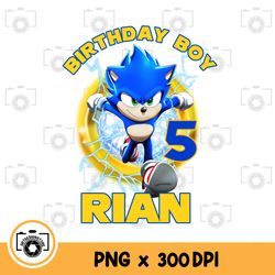 sonic birthday boy png. instant download files for printing, graphic, and more