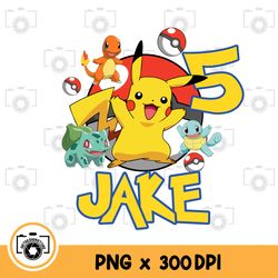 pokemon birthday boy png. instant download files for printing, graphic, and more
