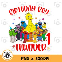 sesame street birthday boy png. instant download files for printing, graphic, and more