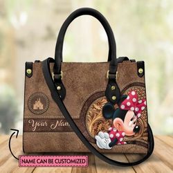 custom name minnie leather bag,minnie handbag,disney lovers handbag