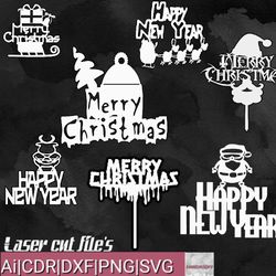 marry christmas, template, topper template, svg bundle, laser cut files, dxf laser cut files, home decor, template