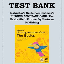 instructors guide for hartmans nursing assistant care the basics 6e
