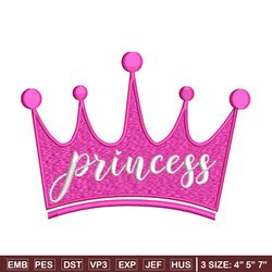 princess crown embroidery design, princess embroidery, emb design, embroidery shirt, embroidery file, digital download