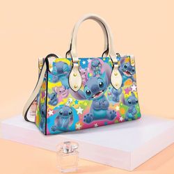 personalized cute stitch collections handbag, anniversary stitch handbag, disney leatherr handbag