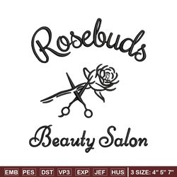rosebudes embroidery design, beauty salon embroidery, emb design, embroidery shirt, embroidery file, digital download