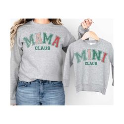 mama and mini claus png, varsity christmas png, mama christmas png, mini christmas png, merry christmas png, distressed