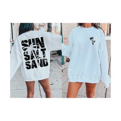 Sun Salt Sand SVG, Trendy Summer SVG, Vintage Summer svg, Beach svg, retro summer svg, Summer Vibes png, vintage Tshirt