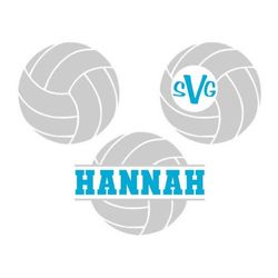 volleyball svg frames, monogram frame svg, name frame svg, digital download, cut file, sublimation, clip art (3 svg/png/