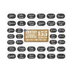 pantry labels svg bundle / kitchen svg / cut file / cliparts / printable / vectors / decal / commercial use / instant do