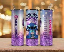 stitch starbucks tumbler wrap, stitch  png, stitch tumbler png 05