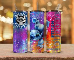 stitch starbucks tumbler wrap, stitch  png, stitch tumbler png 07