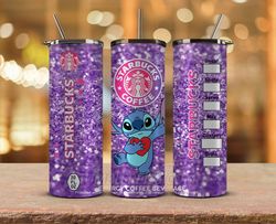 stitch starbucks tumbler wrap, stitch  png, stitch tumbler png 14