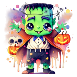 cute halloween frankenstein