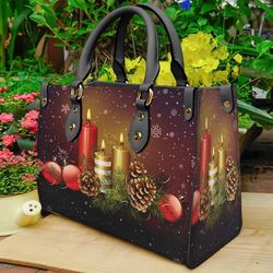 christmas candles women leather bag handbag,christmas woman handbag,christmas women bag and purses