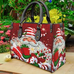 christmas santa claus women leather bag handbag,christmas woman handbag,christmas women bag and purses