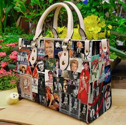 david bowie women leather hand bag, david bowie lovers handbag, custom leather bag