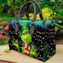 grinch leather bag handbag,grinch women bags and purses,grinch lovers handbag