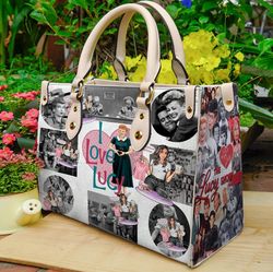 i love lucy women leather hand bag, i love lucy sitcom lovers handbag, woman handbag