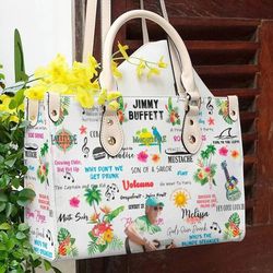 Jimmy buffett Music Leather Bags, Jimmy buffett Women Bag And Purses, Jimmy buffett Lovers Handbag