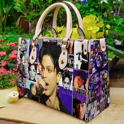 prince purple leather bags, prince lovers handbag, prince women bag and purses