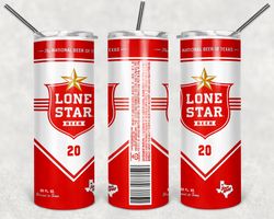 lone star beer can tumbler png - drink tumbler design - straight design 20oz/30oz skinny tumbler png - png file