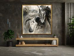 bronco wall art, horse canvas art, animal wall art, canvas wall art, horse poster, wall art canvas design, framed canvas