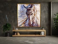 horse wall art, horse canvas art, animal wall art, canvas wall art, horse poster, wall art canvas design, framed canvas