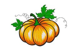 pumpkin embroidery design, fall, autumn machine embroidery file