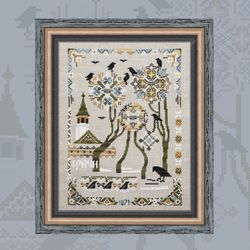 embroidery cross stitch kit "rooks" by owlforest