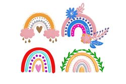 boho rainbow embroidery designs